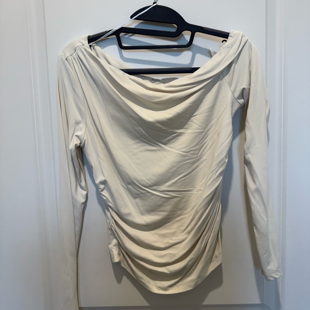 Elegant Cream Long Sleeve Top